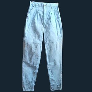 26x30 Vintage 1980's Womens Pants Smacs Blue Corduroy High-Waisted Preppy USA